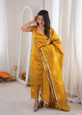 Yellow Aura Chanderi Jacquard Suit Set