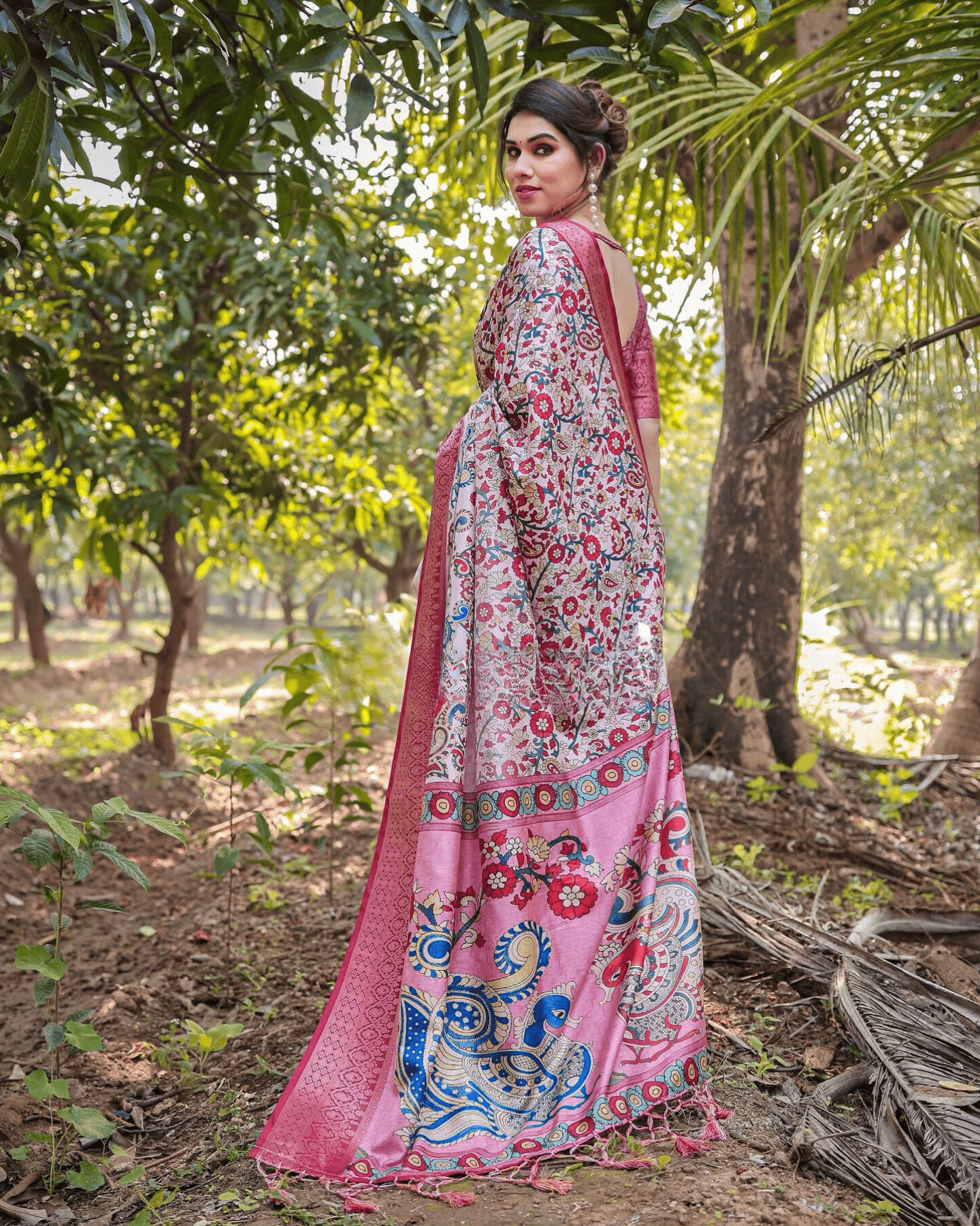 Adorable Baby Pink Colored Jacquard Silk Saree With Zari Border Blouse - Ibis Fab