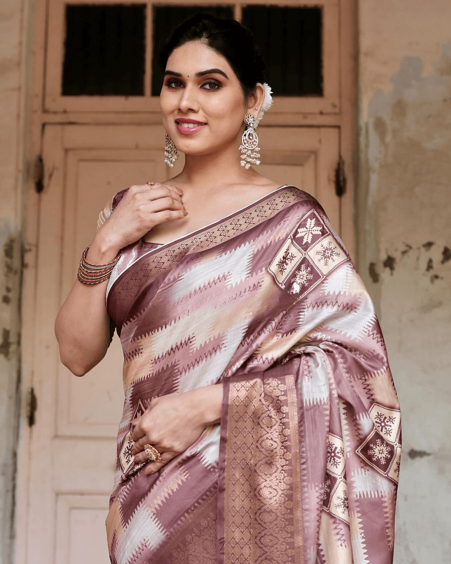 Adorable Multi Colored Jacquard Silk Saree - Ibis Fab