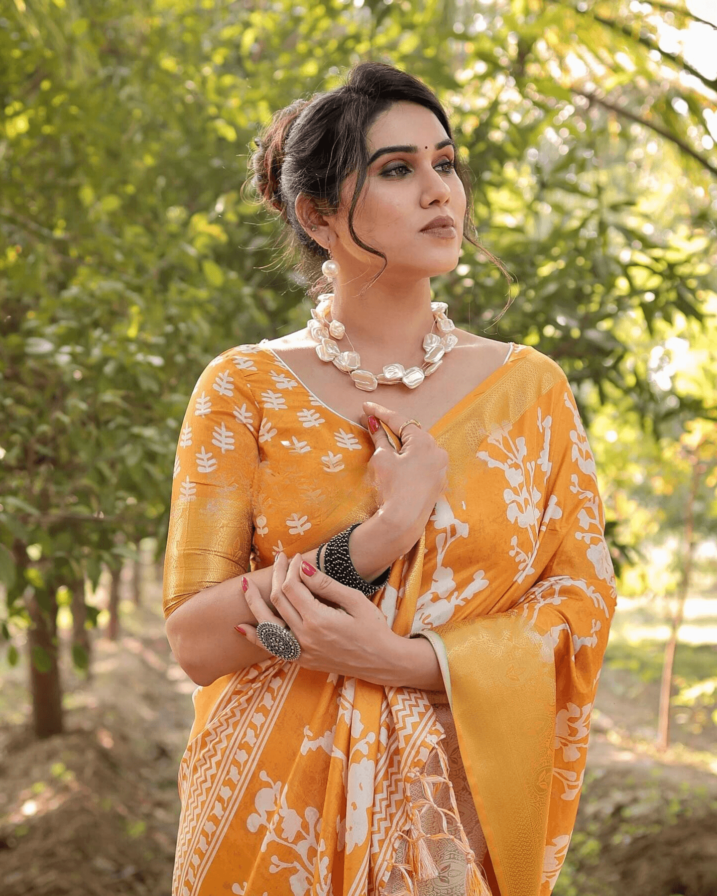 Adorning Yellow Colored Jacquard Silk Saree - Ibis Fab