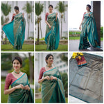 Attractive Purple Soft Silk Saree With Pretty Blouse Piece - Ibis Fab