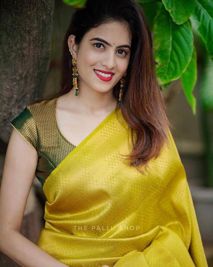 Attractive Yellow Soft Silk Saree With Pretty Blouse Piece - Ibis Fab