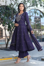 Midnight Grace Navy Blue Kurta Set