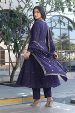 Midnight Grace Navy Blue Kurta Set