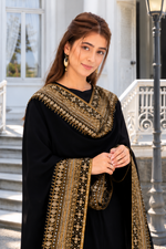 Luxury Black Embroidered Pakistani Suit Set