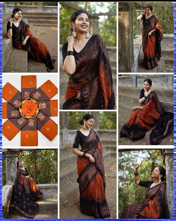 Banarasi Soft Silk Saree With Zari Weaving Work