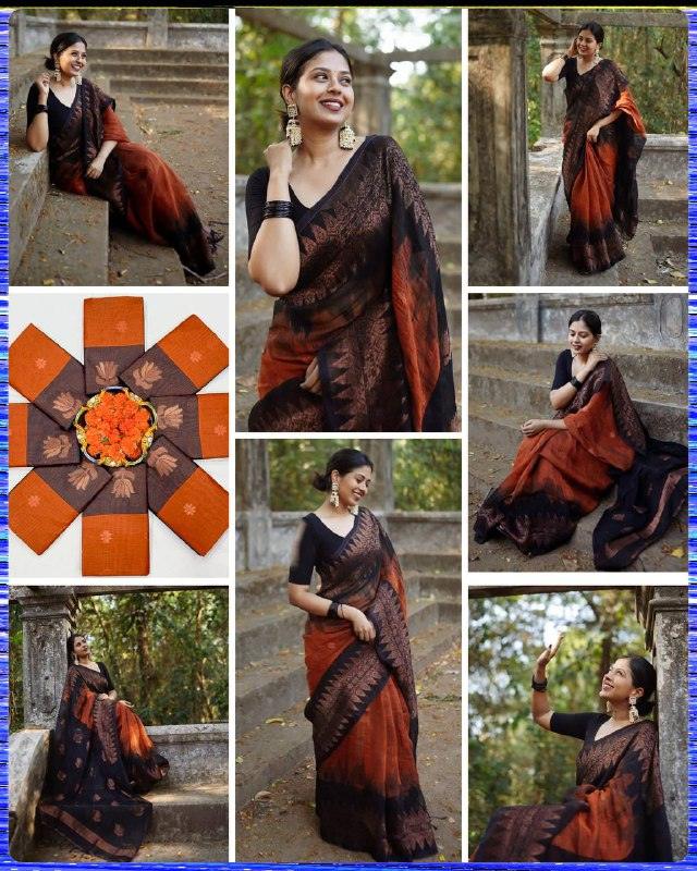 Banarasi Soft Silk Saree With Zari Weaving Work - Ibis Fab