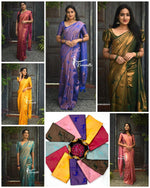 Beautiful Sky Blue Jacquard Work Silk Saree - Ibis Fab