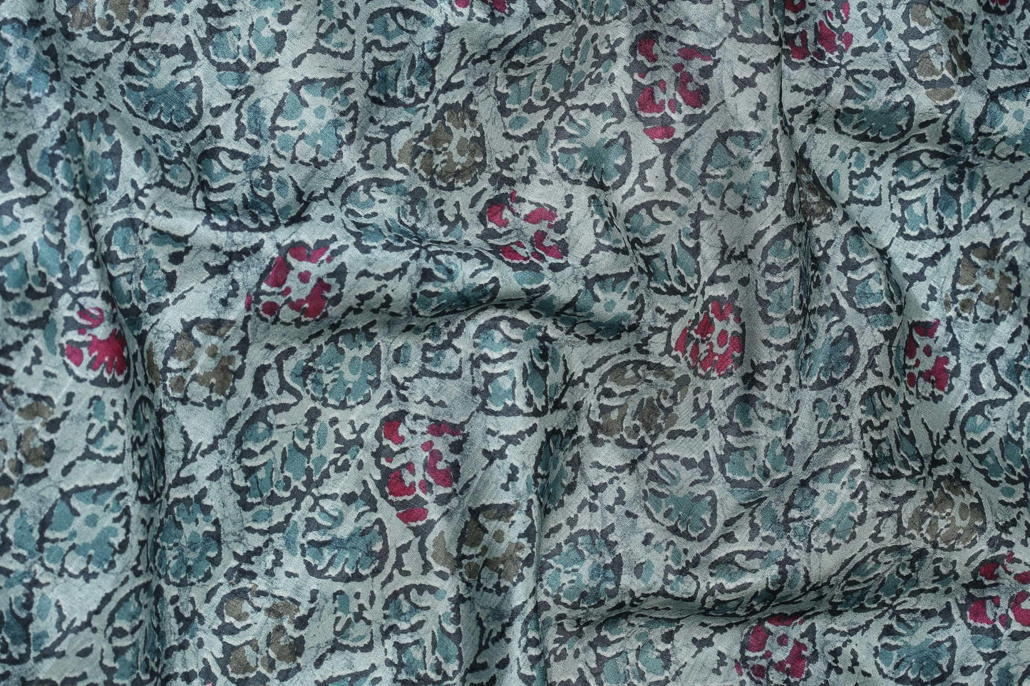 Blissful Sky Blue Colored Cotton Linen Designer Printed Saree - Ibis Fab