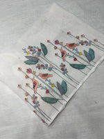 Daily Wear Digital Printed Linen Latest White Saree - Ibis Fab