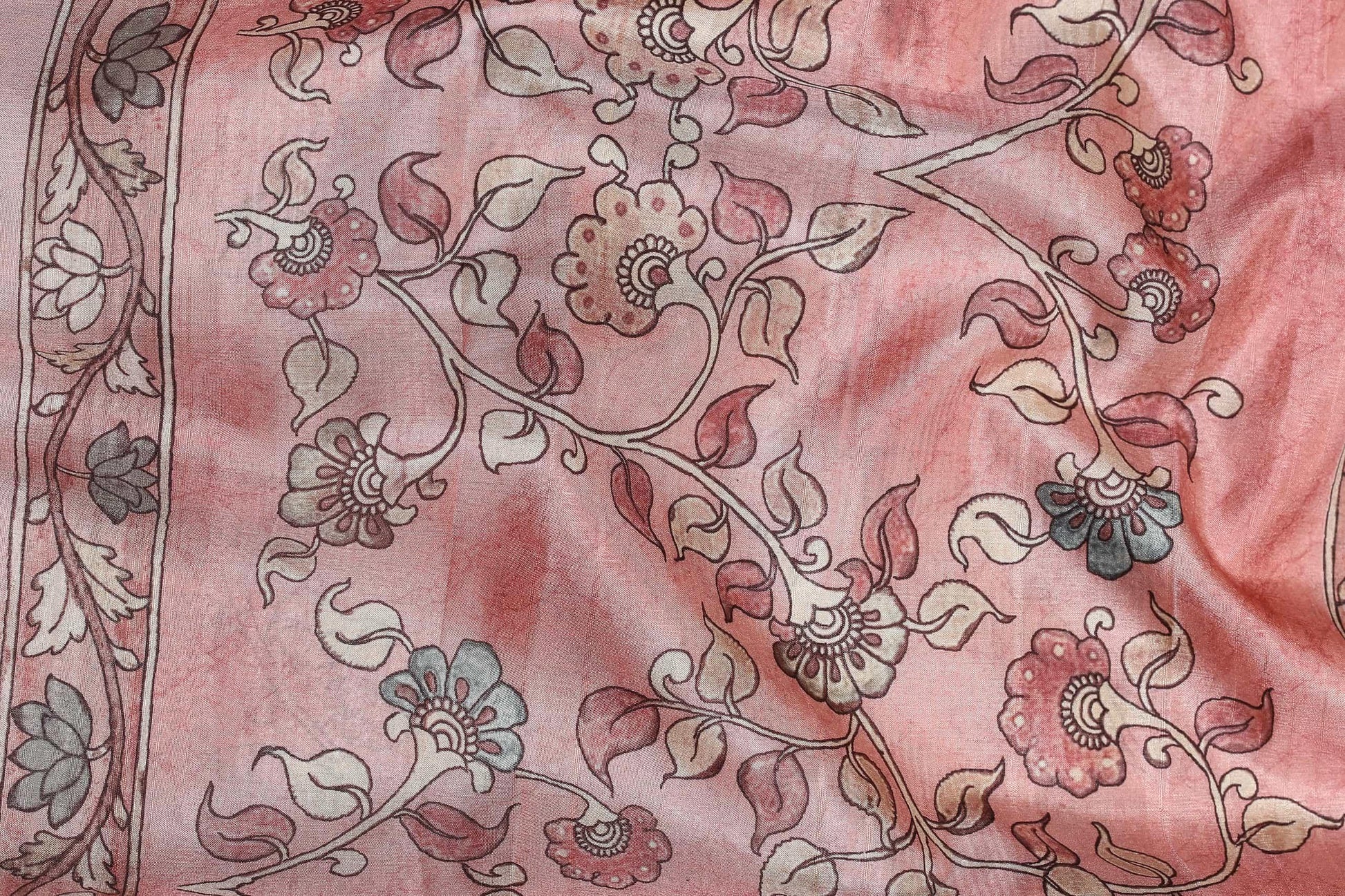 Delightful Peach Colored Cotton Linen Designer Printed Saree - Ibis Fab