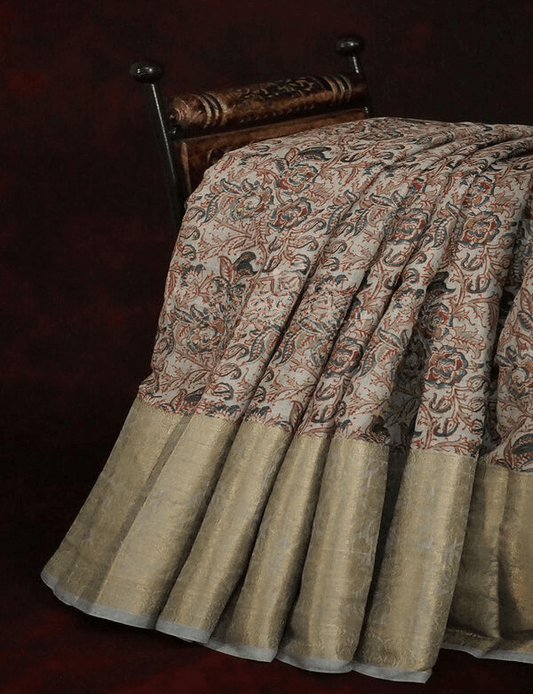Demanding Multi Colored Cotton Linen Designer Printed Saree - Ibis Fab