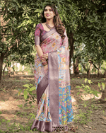 Festive Wear Jacquard Silk Saree With Zari Border Blouse - Ibis Fab