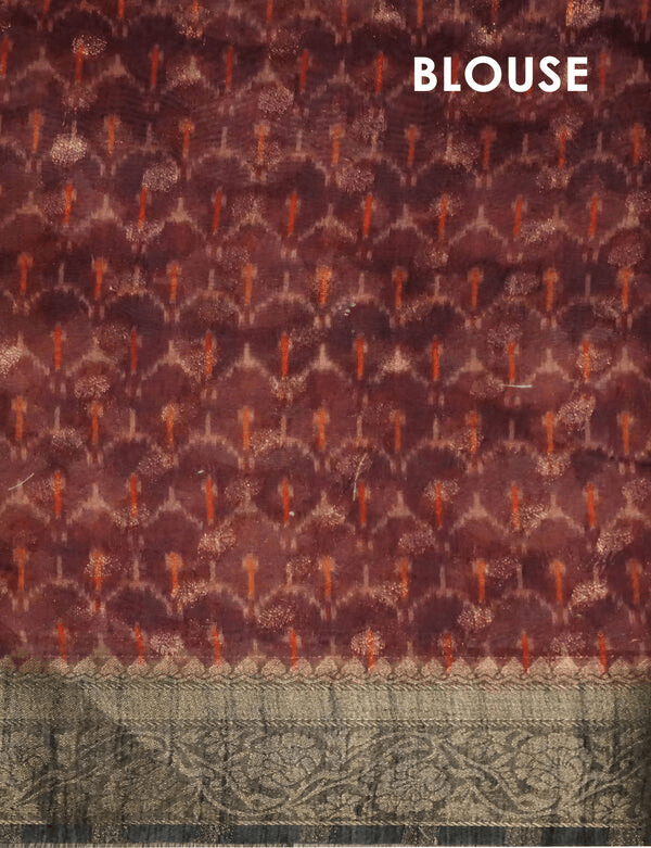 Flaunt Gray Colored Cotton Linen Designer Printed Saree - Ibis Fab