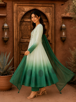 Green Embroidered Anarkali Suit Set