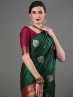 Luxurious Green Jacquard Saree