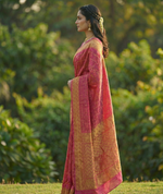 Maroon Jacquard Saree