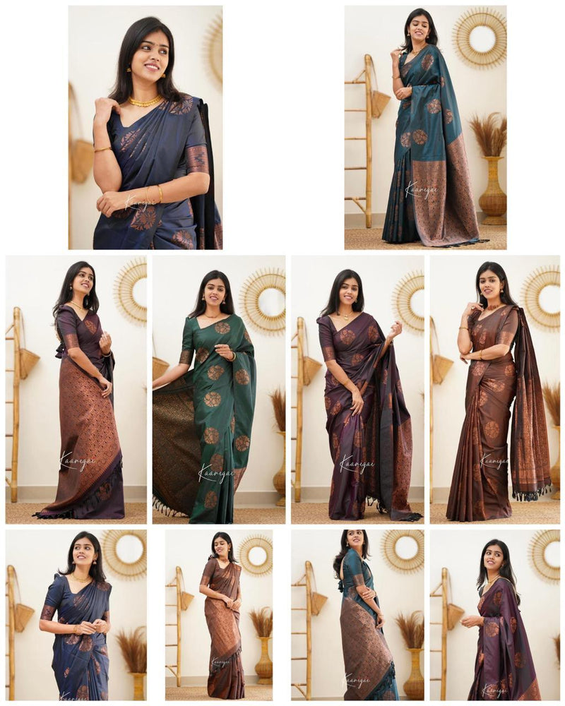 Jacquard Silk Sarees Green Colour, casual wear - Ibis Fab