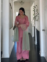 Pink Embroidered Kurta Pant Set