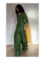 Green Embroidered Kurta Pant Set