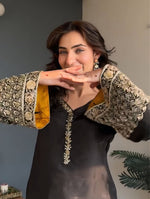 Black Embroidered Kurta Pant Set