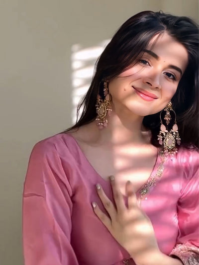 Blush Pink Embroidered Kurta Pant Set
