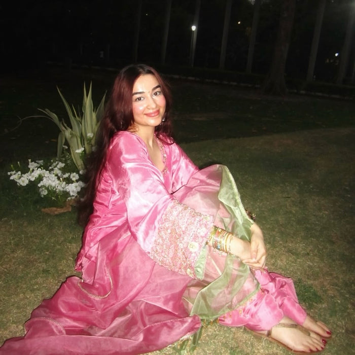 Blush Pink Embroidered Kurta Pant Set