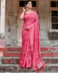 Majesty Pink Color Jacquard Silk Saree