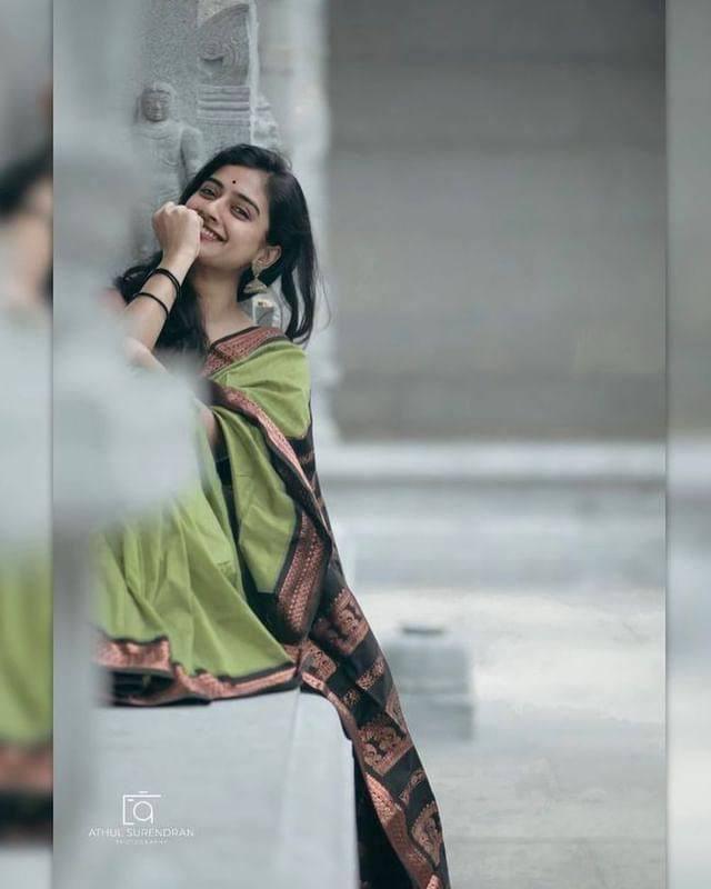 Mint Green & Black Banarasi Soft Silk Saree With Zari Weaving Work