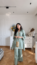 Sage Green Kurta Pant Dupatta Set