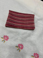 Party were Bollywood Stylish Off White Linen Saree - Ibis Fab