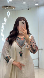 Jumkha Pure Banarasi Weaving Suit Set with Dupatta & Bracelet