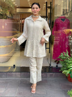 Elegant Party Wear Pure Chanderi Silk Co-Ord Set for Women