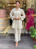 Elegant Party Wear Pure Chanderi Silk Co-Ord Set for Women