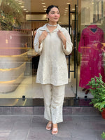 Elegant Party Wear Pure Chanderi Silk Co-Ord Set for Women