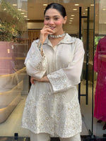 Elegant Party Wear Pure Chanderi Silk Co-Ord Set for Women