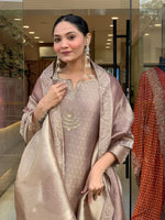 Women’s Banarasi Silk Suit Set with Dupatta – Elegant Ethnic Party Wear