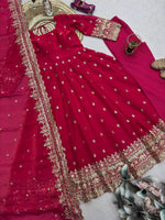 Ruby Elegant Fandy Silk Anarkali Suit Set