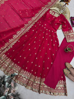 Ruby Elegant Fandy Silk Anarkali Suit Set