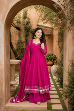Pink Gota Patti Georgette Anarkali Set