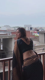 Onyx Black Jacquard Saree