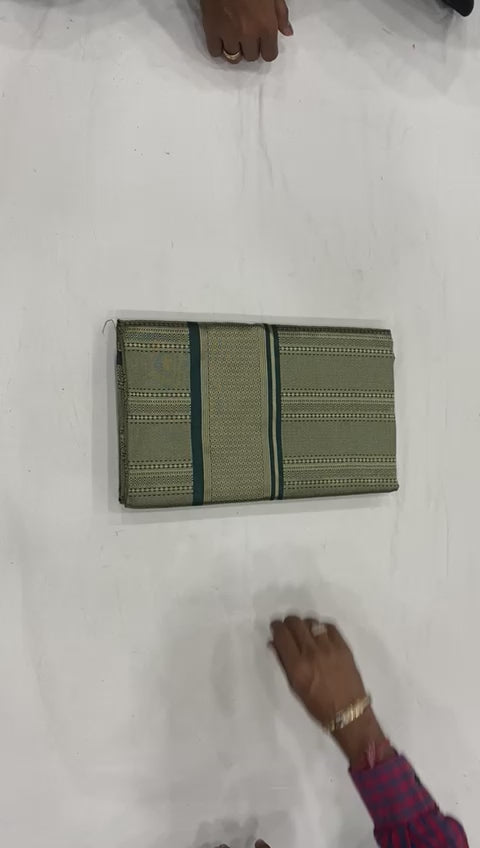 Mahendi Light Green Jacquard Saree