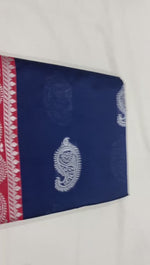 Elegant Blue Jacquard Saree