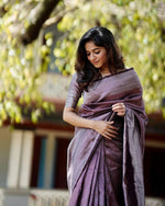 Pure jacquard Silk Sarees Dark Wine Colour, Festival Wear - Ibis Fab
