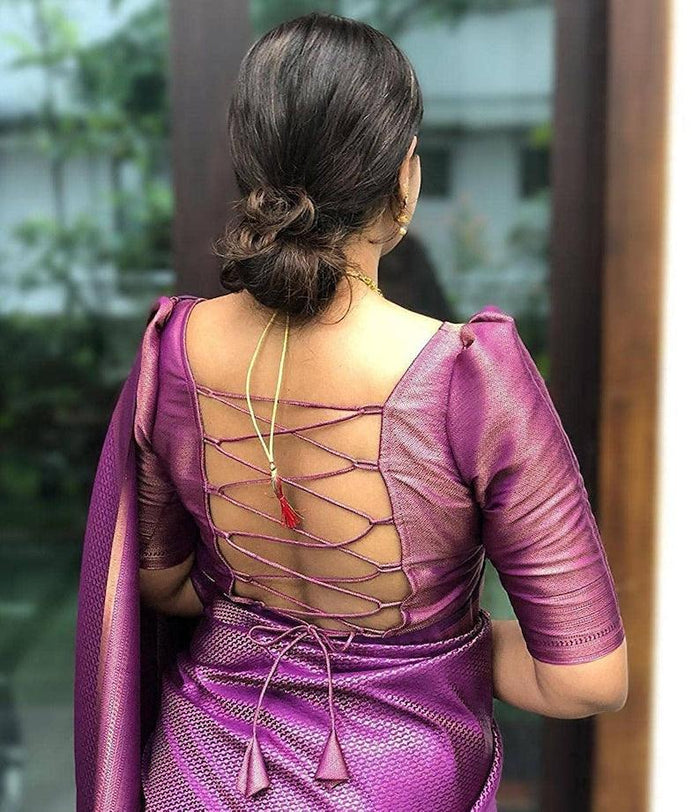 Pure jacquard Silk Sarees Wine Colour, Festival Wear