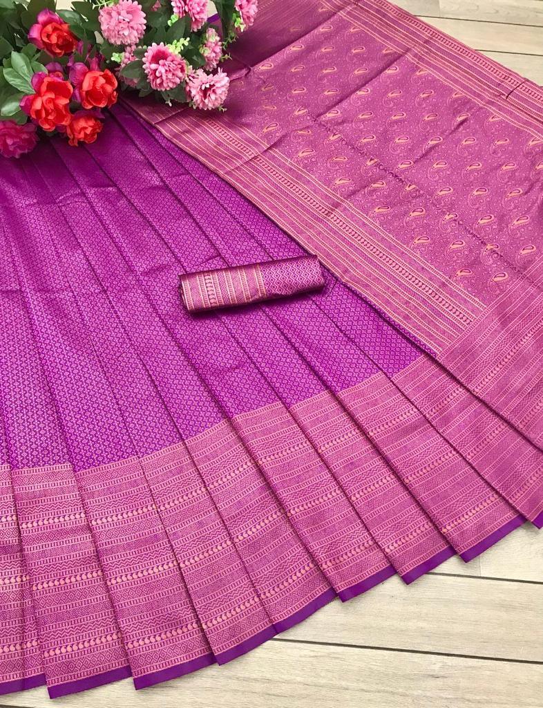 Pure jacquard Silk Sarees Wine Colour, Festival Wear - Ibis Fab