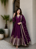 Premium Banarasi Anarkali Suit Set – Handwork & Zari Flare