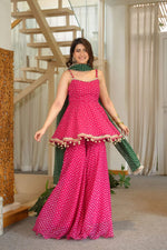 Rani Rang Georgette Sharara Set
