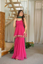 Rani Rang Georgette Sharara Set