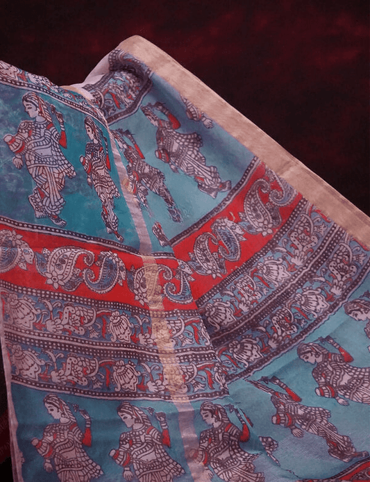 Refreshing Light Purple Colored Cotton Linen Designer Printed Saree - Ibis Fab